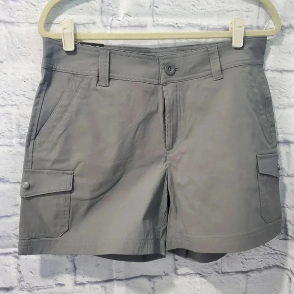 Eddie Bauer Pants - Eddie Bauer Women's Grey Cargo shorts size 8 Rayon/Spandex NWT hiking pockets